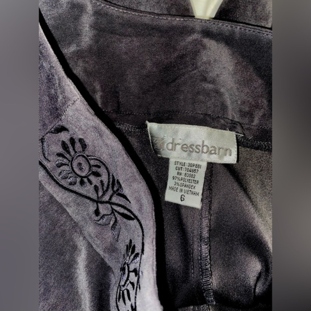 DRESS BARN | Vintage Faux Suede Embroidered Waist | Women’s Petite Size 6